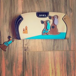 NWT⚡️⚡️ Love’s PU Leather dog themed wallet